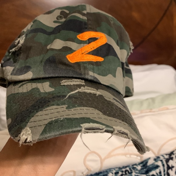Knethos Vintage Option 2 Adjustable Camo Distressed Cap PreOwned One Size - Picture 6 of 8